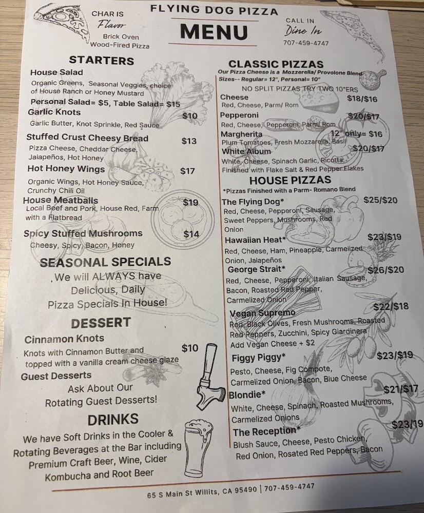 Flying Dog (wood-fired) Pizza Menu image 1